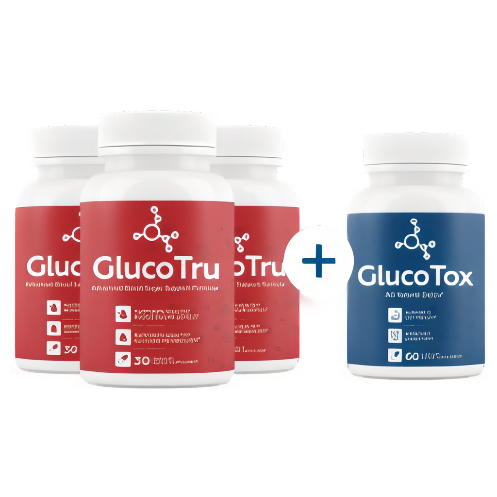 GlucoTru - 3 bottles + 1  Bonus